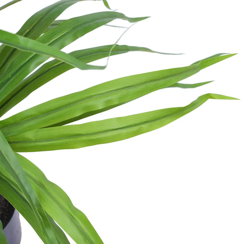 Artificial Realistic Dracaena Plant With Black Plastic Pot - 3 Feet media 6