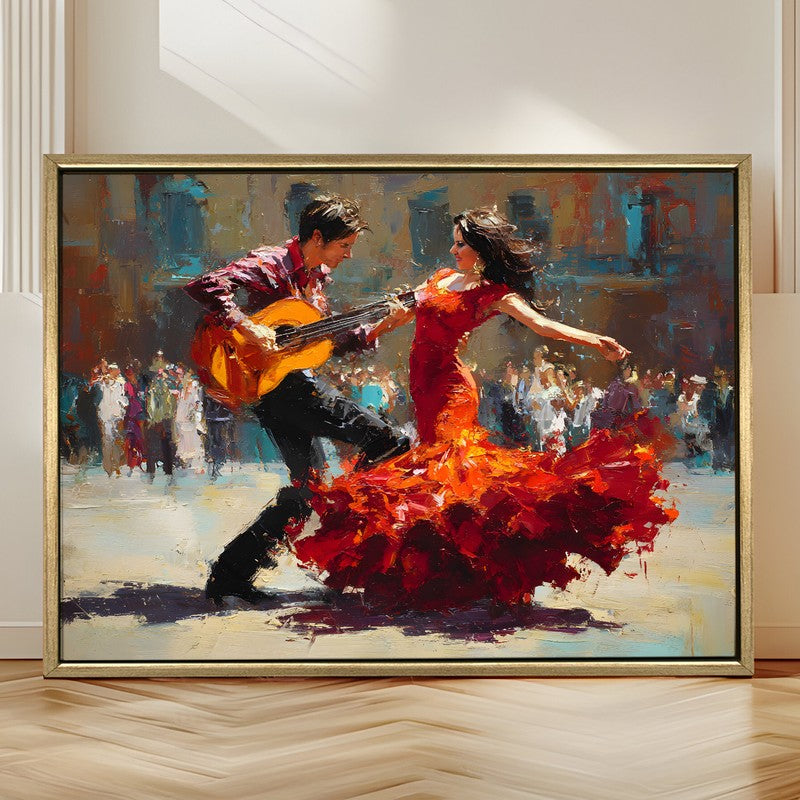 Fiesta Dance Canvas Wall Painting With Frame media 4