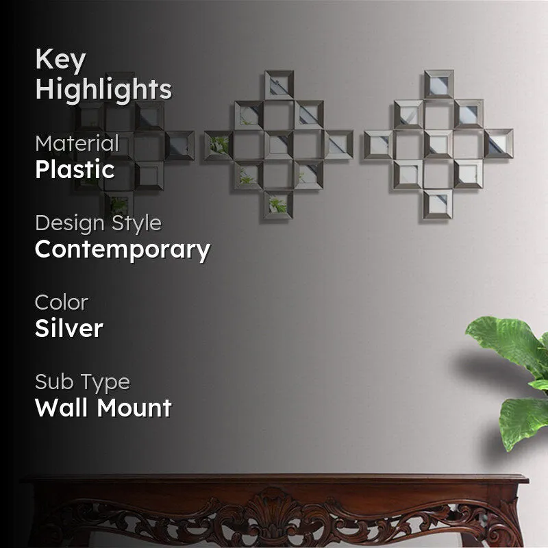 Checkered Affair Decorative Wall Mirror - Set Of Three media 2
