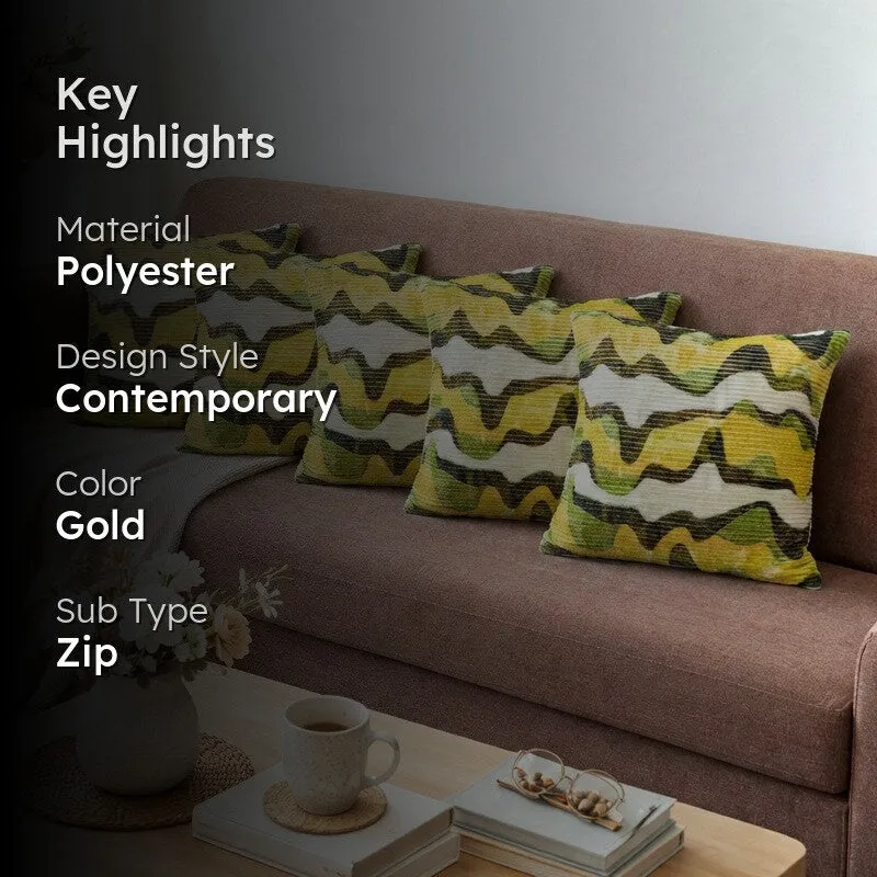 RythmFlow Cushion Cover (Yellow) - Set Of Five media 2