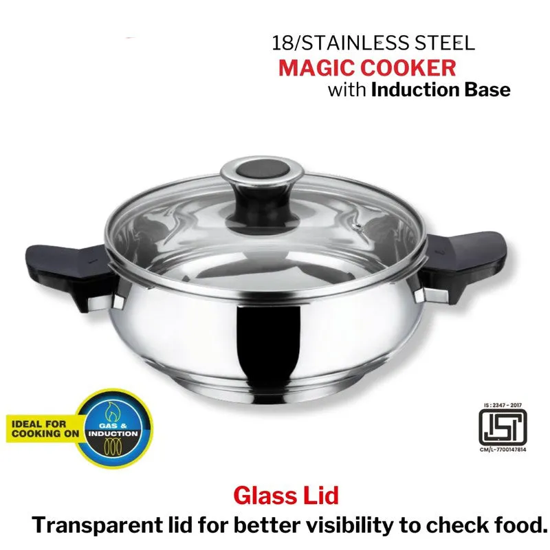 Vinod Velric Pressure Cooker Stainless Steel - 5500 mL - 7