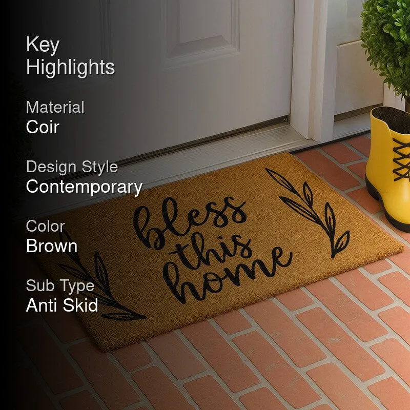 Bless This Home Coir Door Mats - Brown media 2