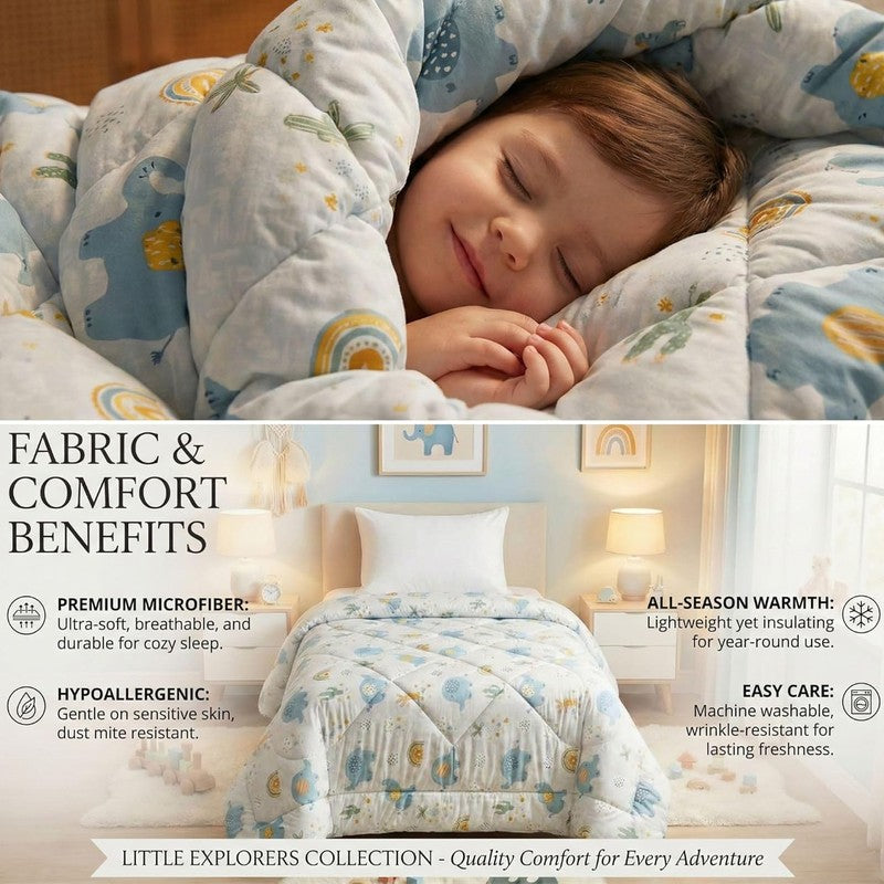 Jungle Joy Microfiber Kids Comforters - 150 GSM media 6