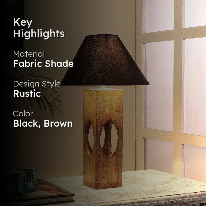 Iris Mijori Fabric Table Lamp - Black,Brown media 2