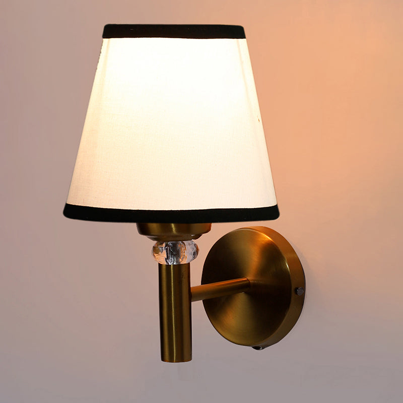 Aquilla Edge Steel & Cotton Wall Lamp - White