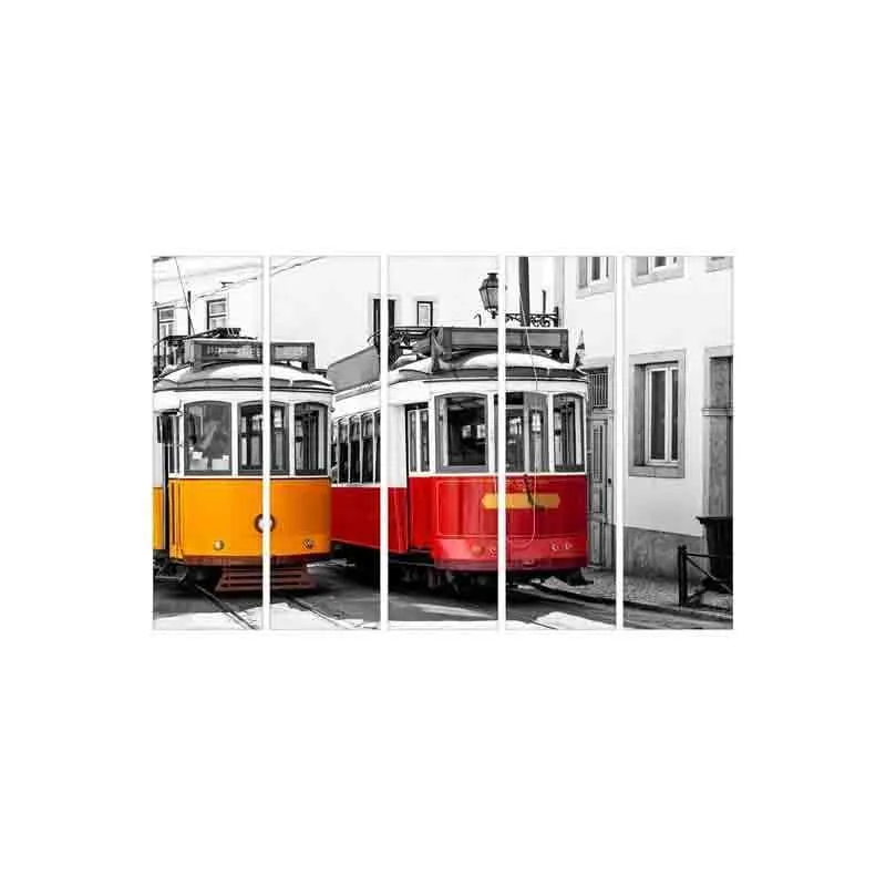 Modern Rail Canvas Wall Art - Five Piece Set media 5
