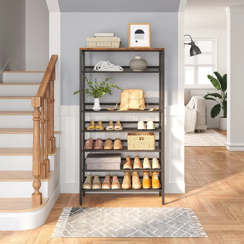 Versatile Metal Shoe Rack - Black,Brown media 4