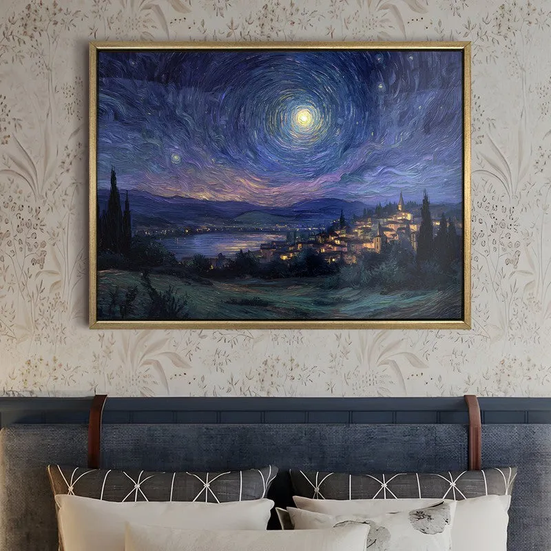 Celestial Harbor Canvas Wall Painting With Frame media 5