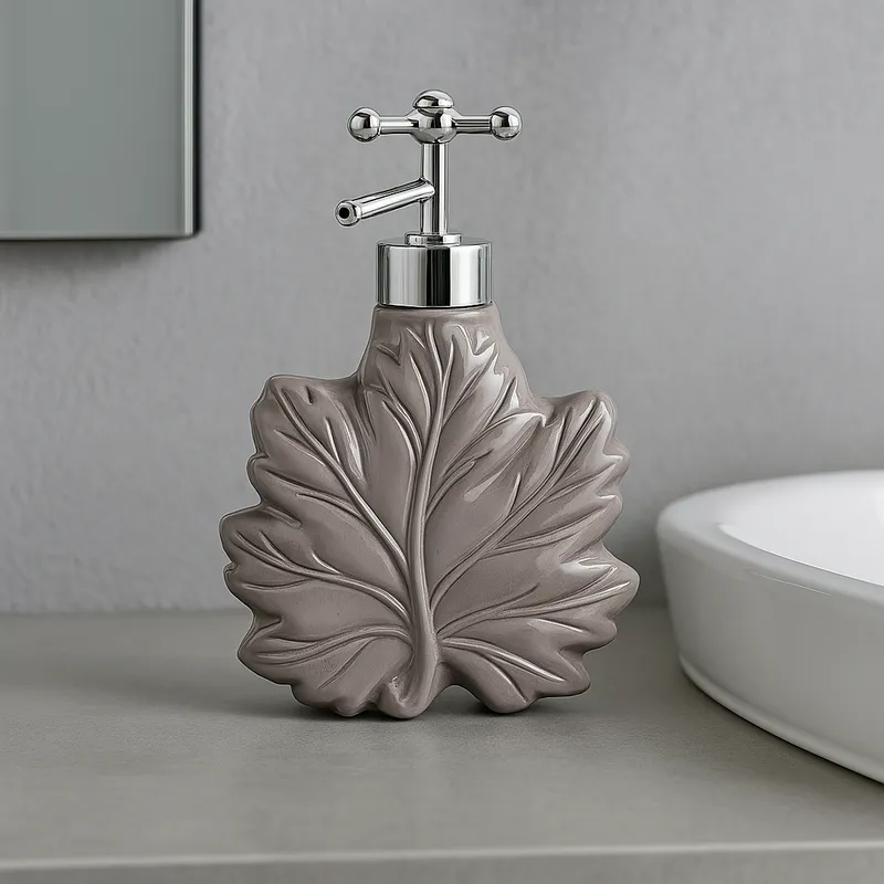 Maple Leaf Basin Soap Dispenser - Pink media 1