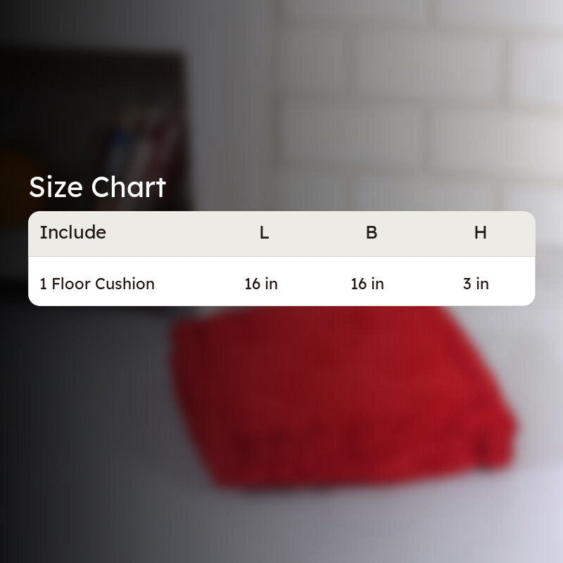 Roe Velvet Floor Cushion - Red media 5