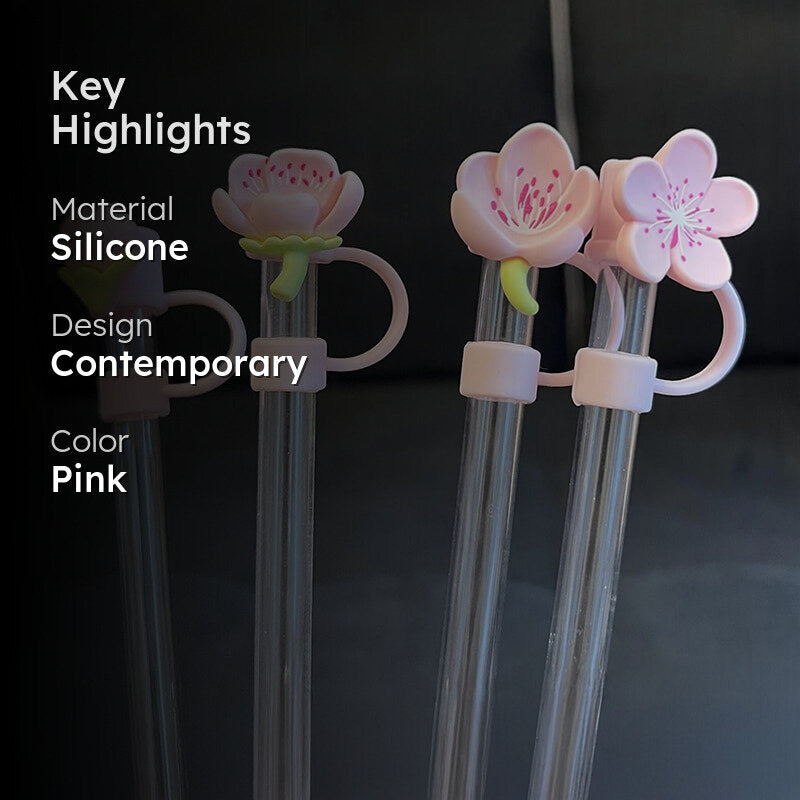 Spring Blooms Straw Cover - Set Of Four media 2