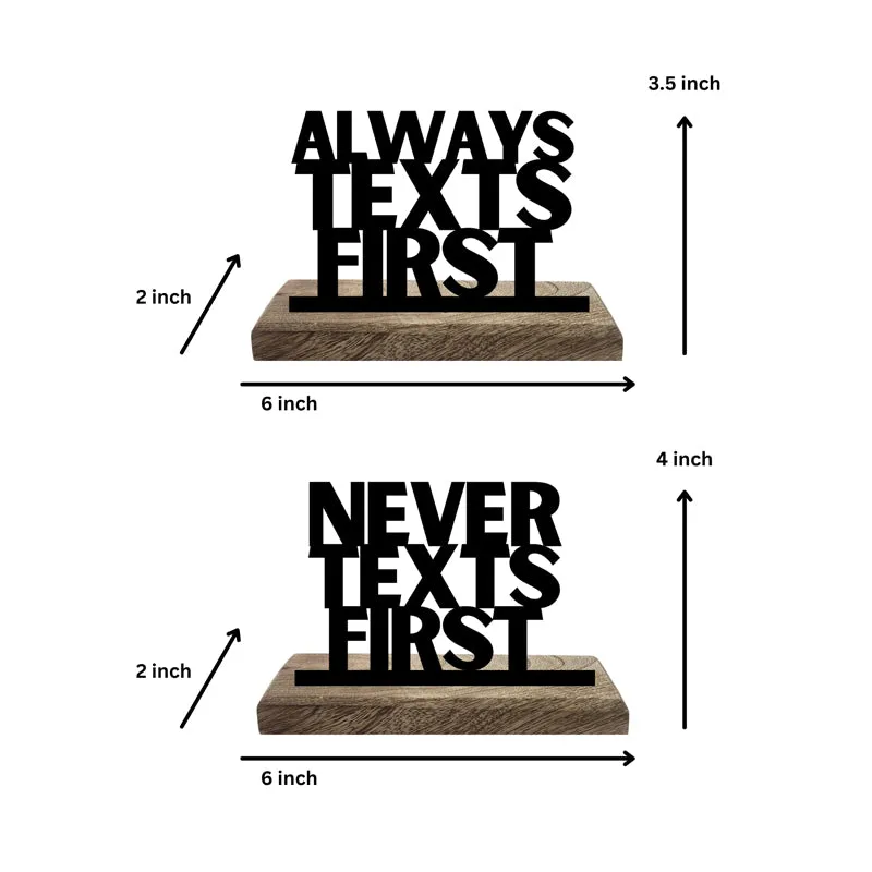 Always Texts First Typography Showpiece - Set Of Two media 5