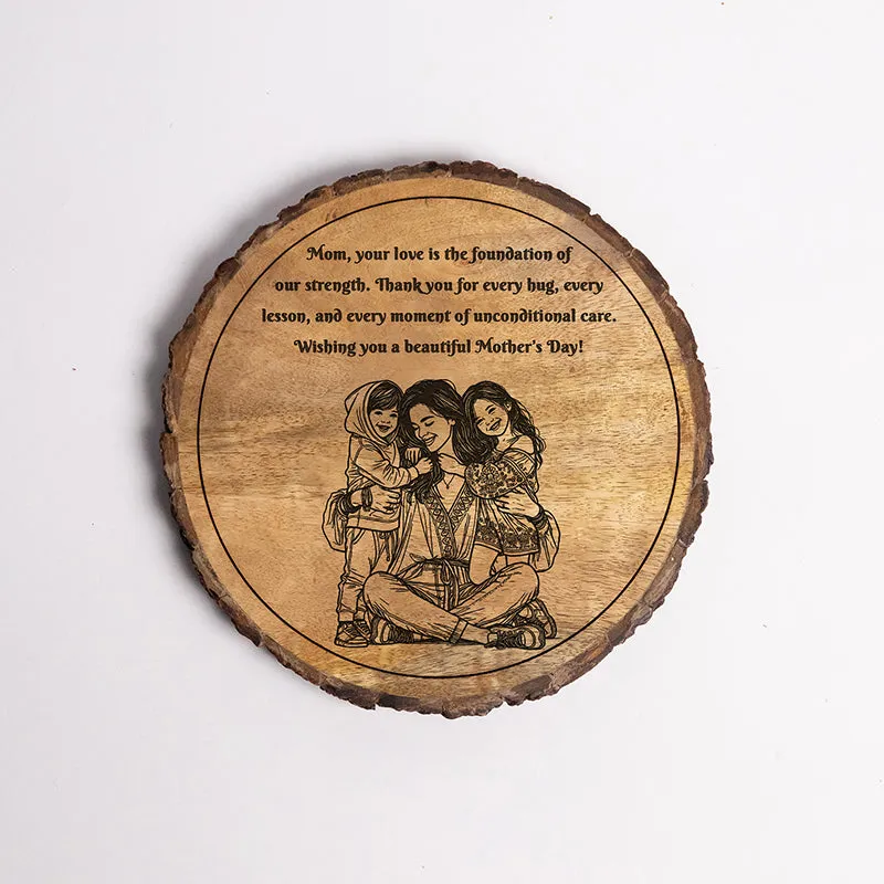 Foundation Of Strength Wood Showpiece - Round media 5