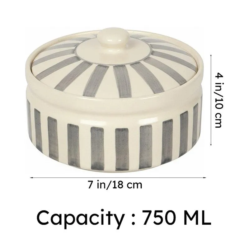 Ceramic Serving Bowls (Grey,White) - 750 mL media 7