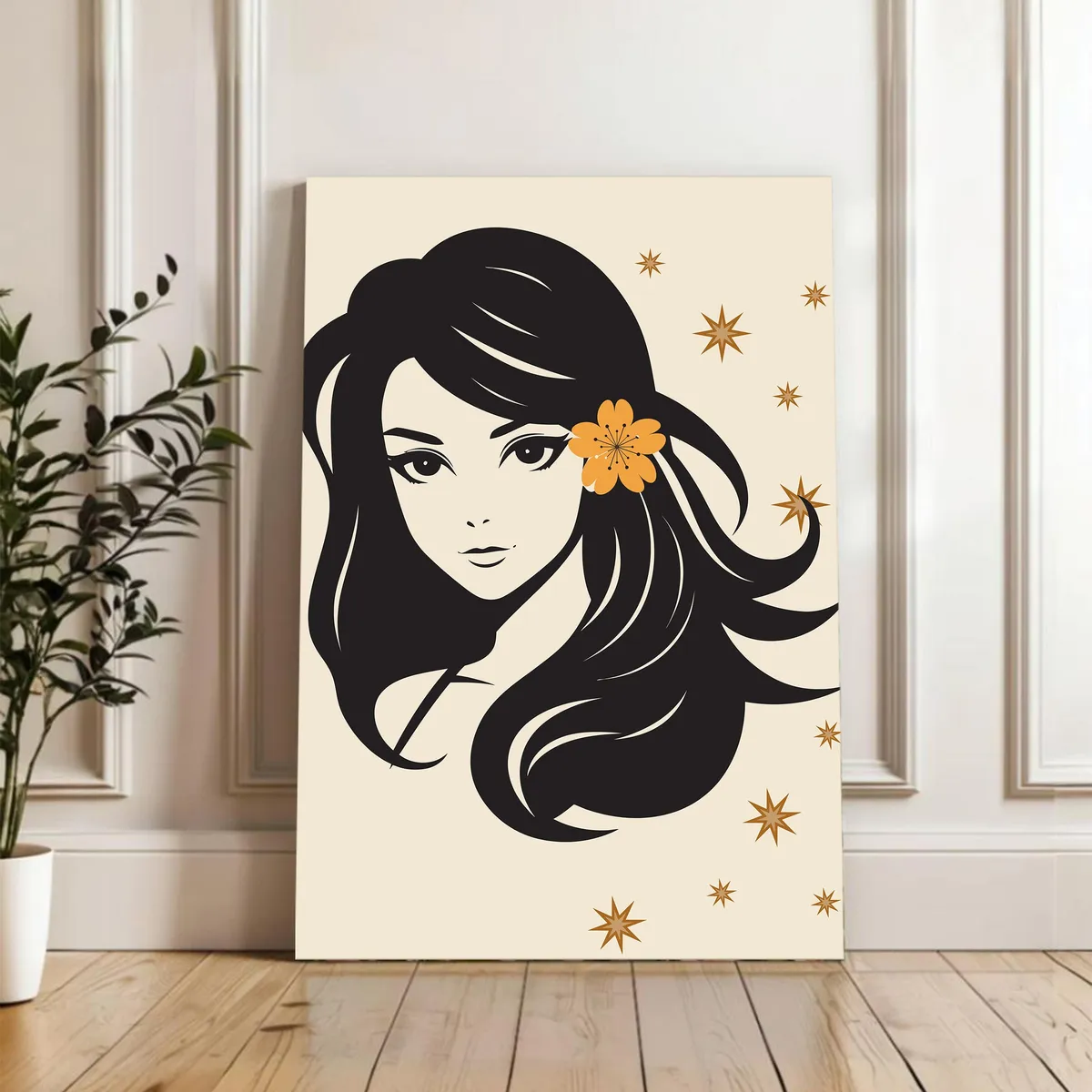 Mystic Petal Cotton Canvas Wall Painting media 3