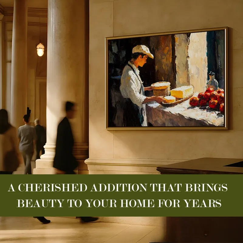 Golden Crust Canvas Wall Painting With Frame media 7