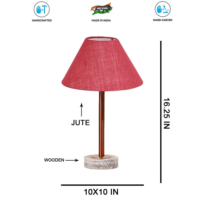 Sienna II Rodin Wooden Table Lamp - Pink,Copper,White media 7