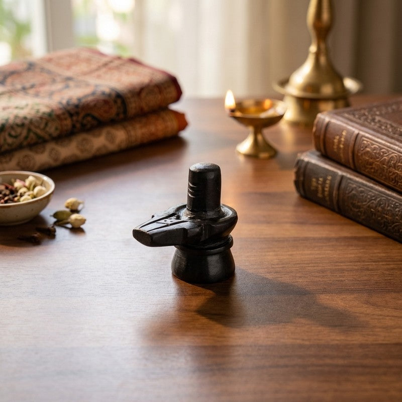 Shivling Divine Ebony Wood Idol
