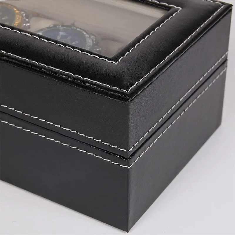 Chrono Safe Trio Faux Leather Watch Storage Box media 3