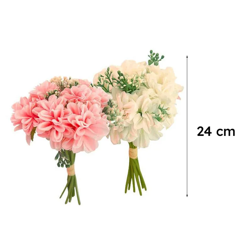 Faux Panicle Hydrangea Bunch - Set Of Two media 5