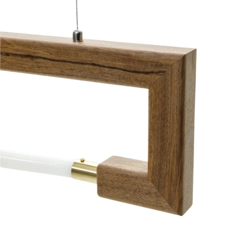 Wave LED Rose Wood Ceiling Lamp media 6
