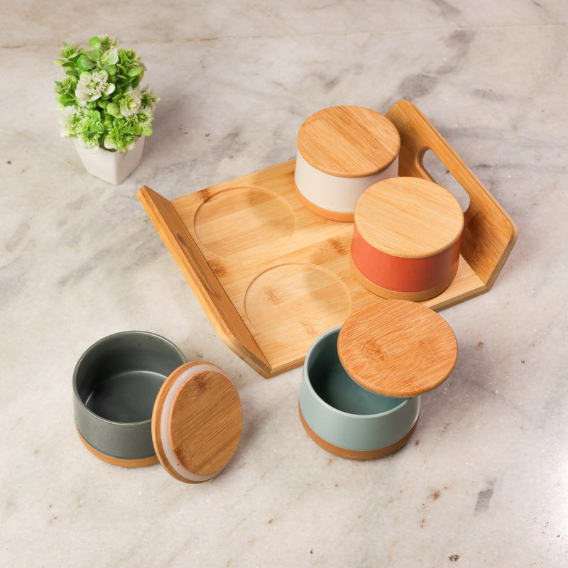 Forest Hue Dry Fruit Container - Five Piece Set media 3
