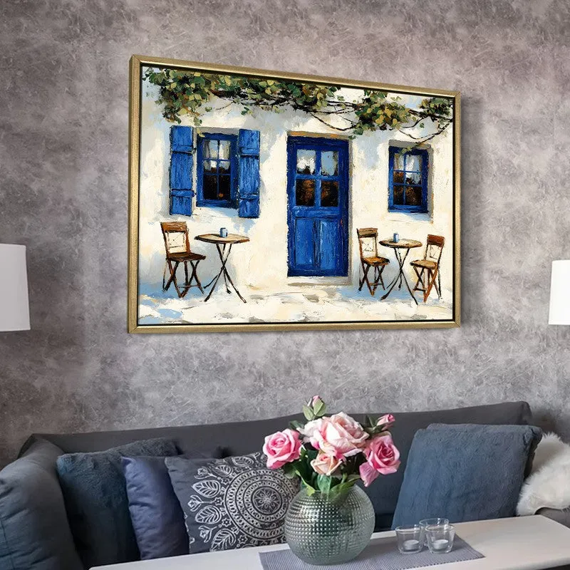Azure Haven Canvas Wall Painting With Frame media 6