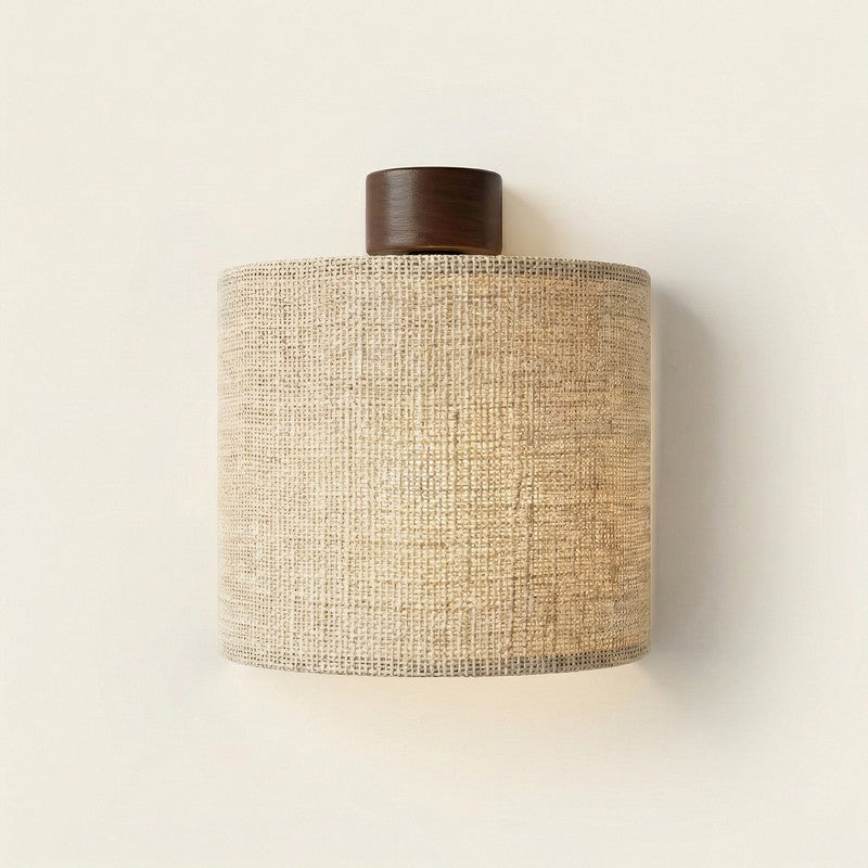Plenaris Jute & Wooden Wall Lamp media 4