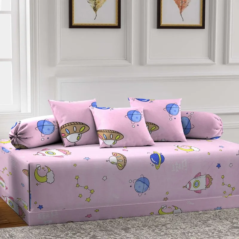 Zippyra Printed Diwan Set - Six Piece Set media 3