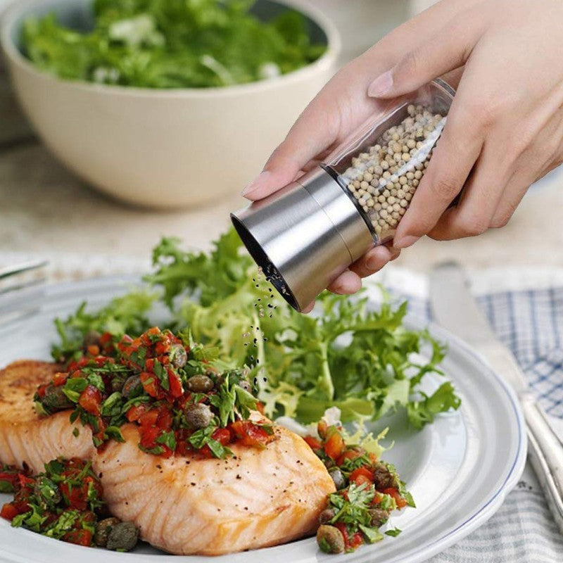 Stylish Minimalist Glass Salt & Pepper Grinder media 6