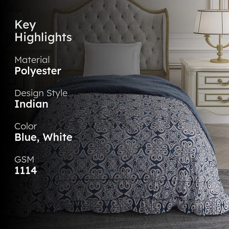 Monte Carlo Navy Elegance Comforter - 1114 GSM media 2
