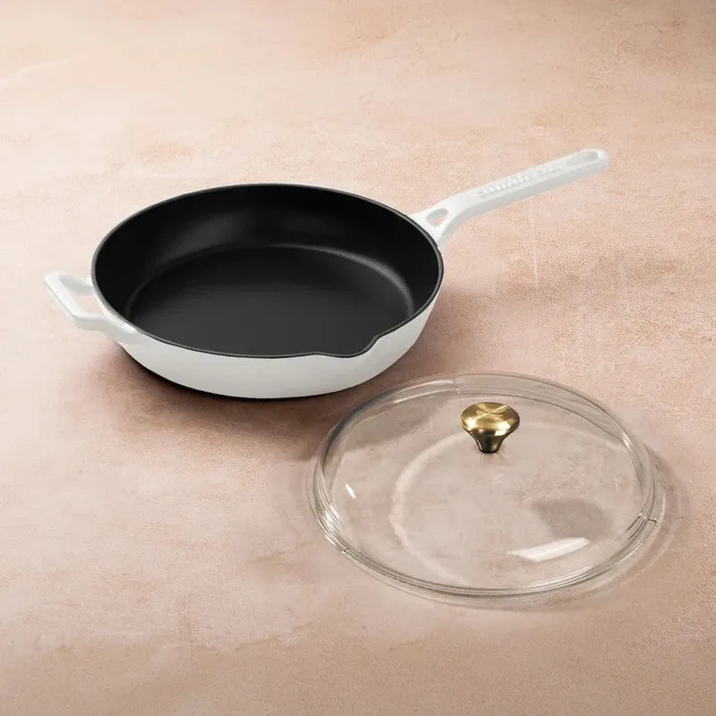 Cumin Co Enamel Cast Iron Frying Pan (White) - 2500 mL media 5