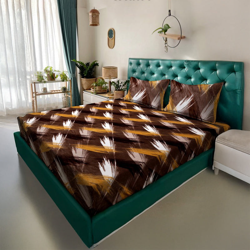 Shadow Streets Fleece Bedsheet - 300 GSM