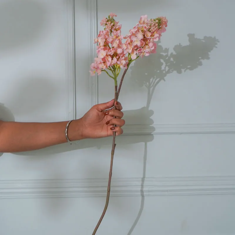 Faux Silicon Lilac Lavender Flower Stick (Pink) - 25 CM media 1