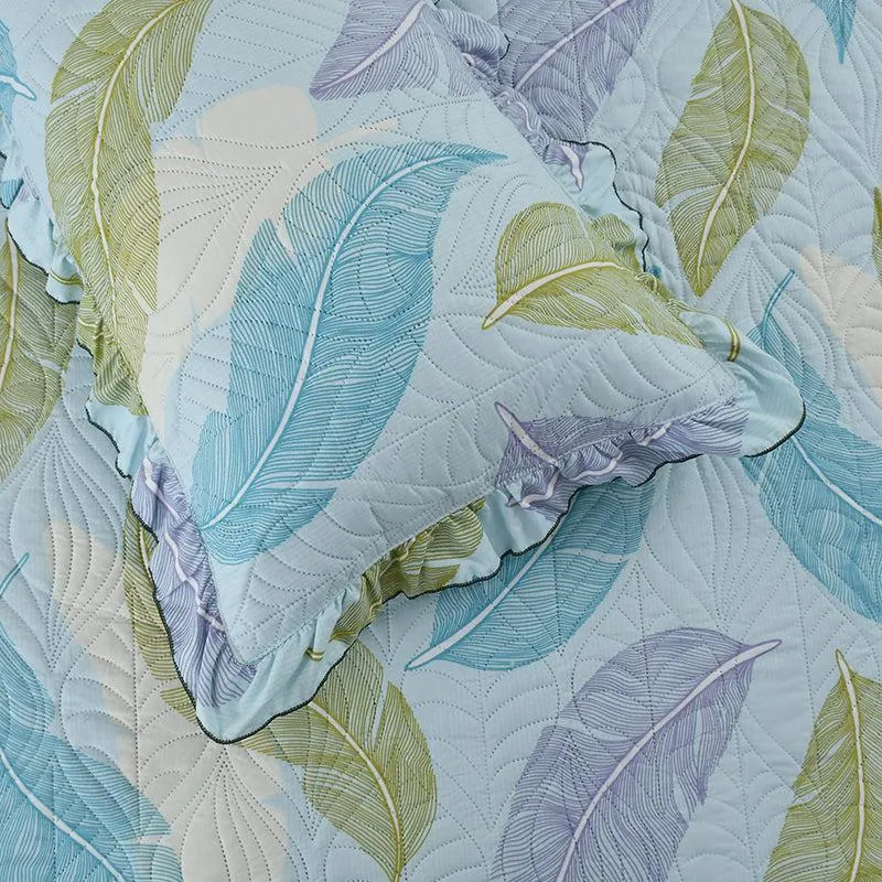 Pastel Leaves Bedcover media 5