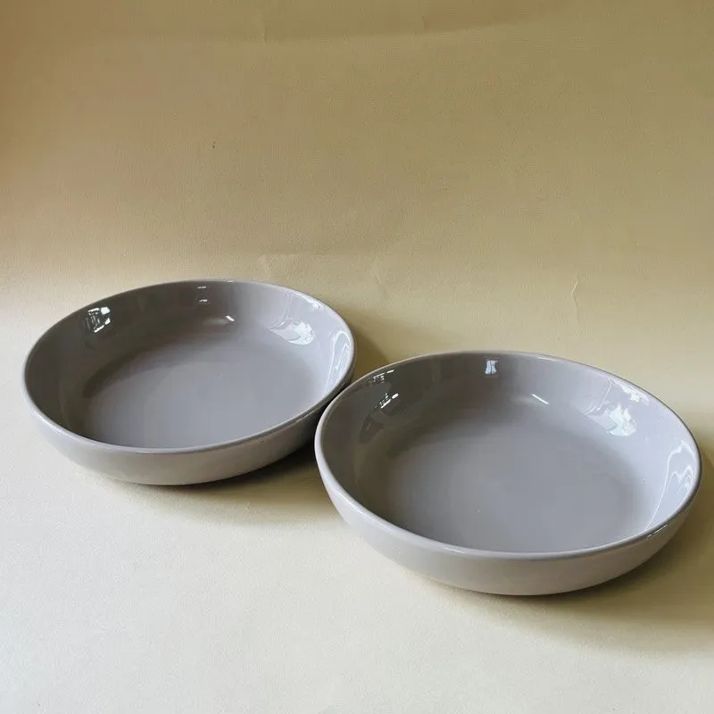 Ceramic Salad Bowls (Grey,300 mL Each) - Set Of Two media 7
