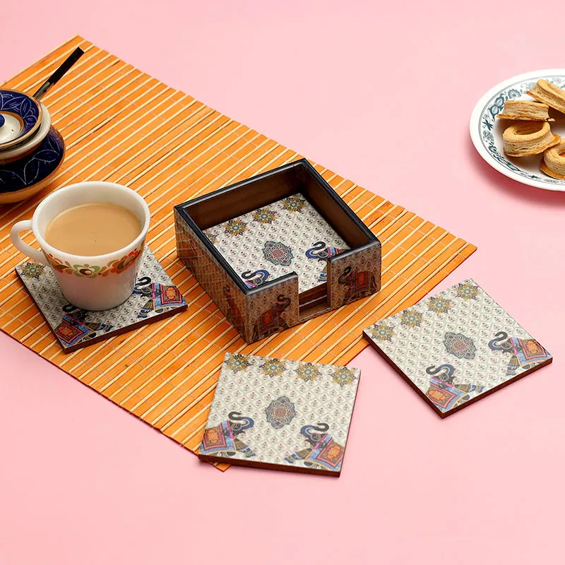 Haathi Duo Coaster - Seven Piece Set media 1