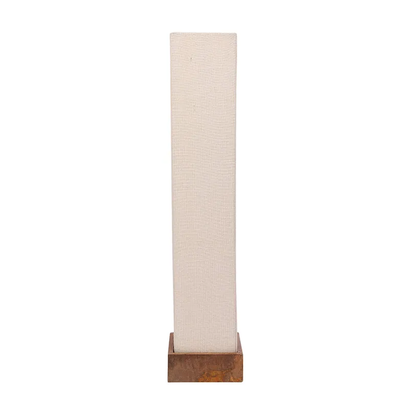 Aamiya Wooden Tower Floor Lamp With Jute Shade  - White media 4