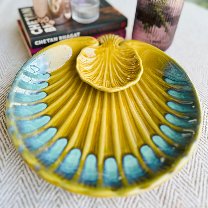 Ocean Glaze Ceramic Chip & Dip Platter media 5