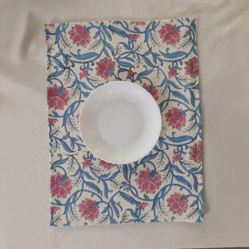 Petal Whisper Canvas Table Mats - Set Of Six media 6