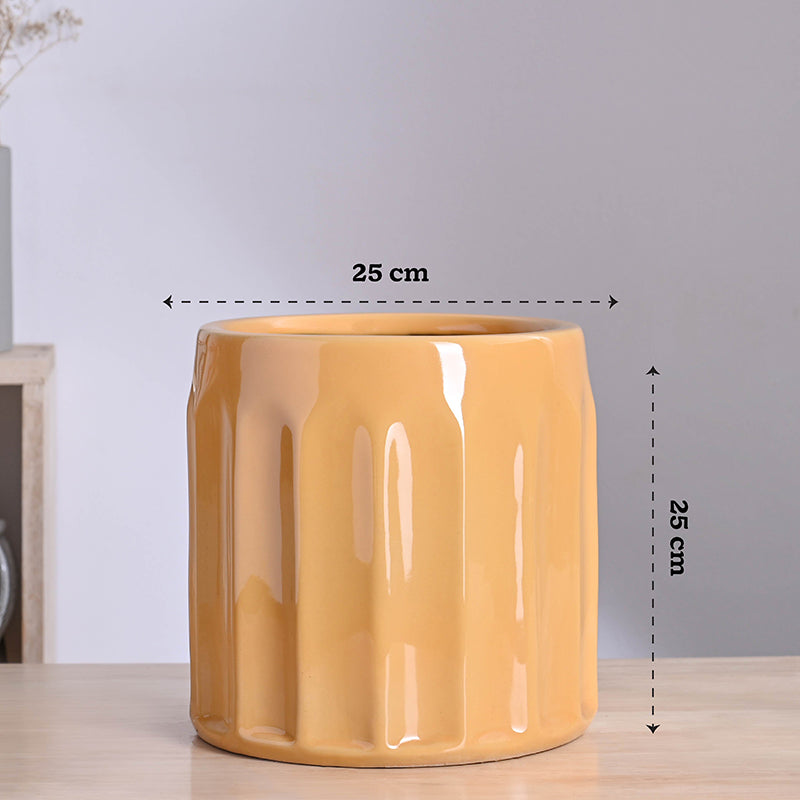 Ugaoo Straits Ceramic Planter - Yellow media 9