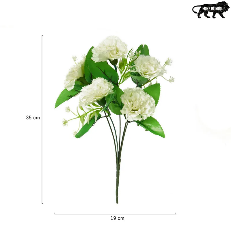 Fiora Artificial Carnations (White) Set of Five media 5
