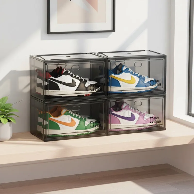 Pair Keep Shoe Rack (Black) - Set Of Four media 1