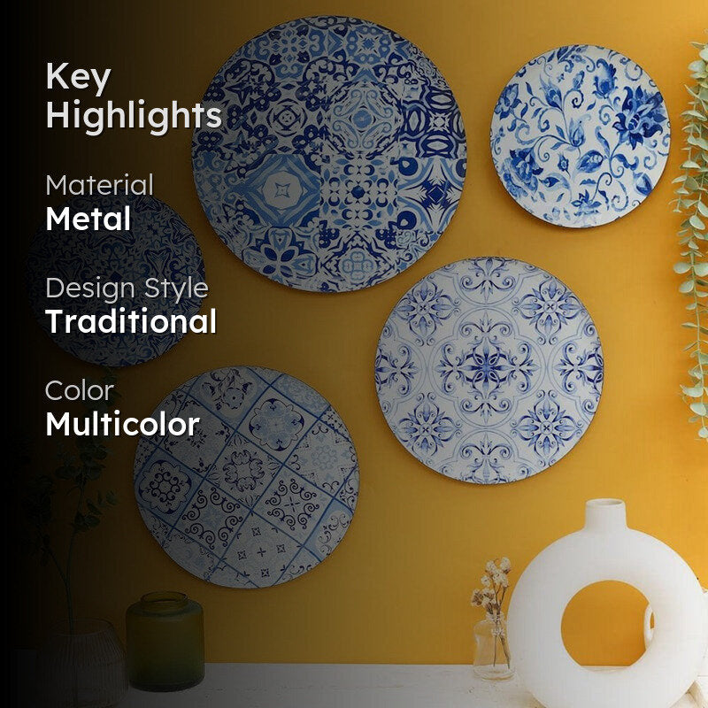 Portugese Charm Wall Plate - Set Of Five media 2
