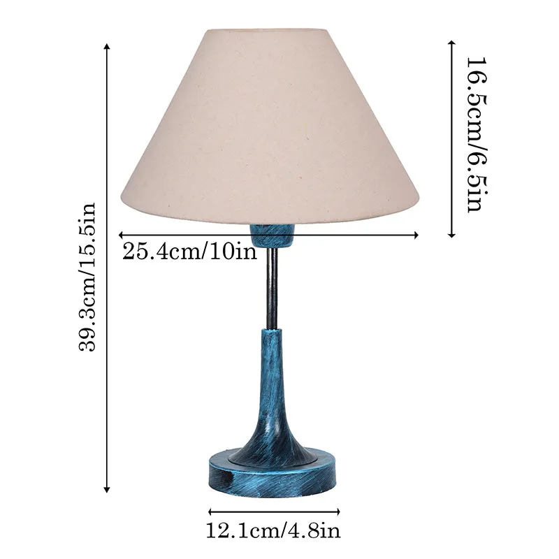 Arialla Bleu Metal Table Lamp - Beige,Blue media 5