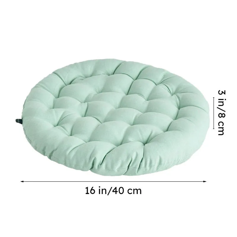 Fluffpod Solid Cotton Floor Cushion (Sage Green) - Set Of Three media 9