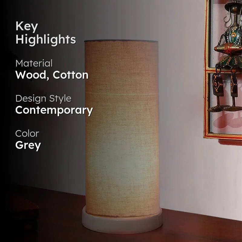 Esto Tower Wooden Table Lamp - Grey media 2