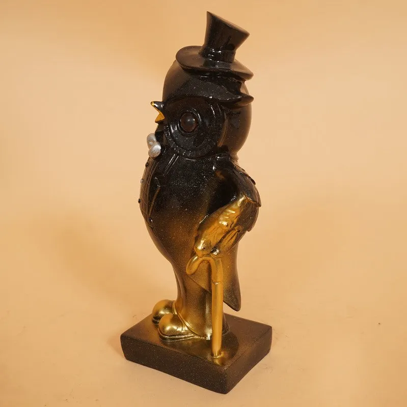 Charming Black Owl with Tray Decor media 6