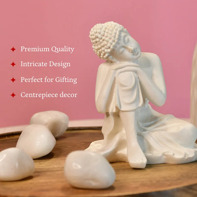 Thinking Buddha Resin Idol media 4