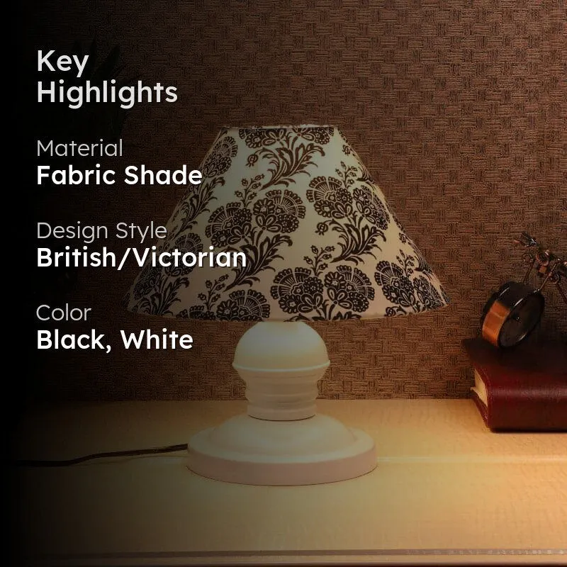 Filigree Myrla Fabric Table Lamp - Black,White media 2